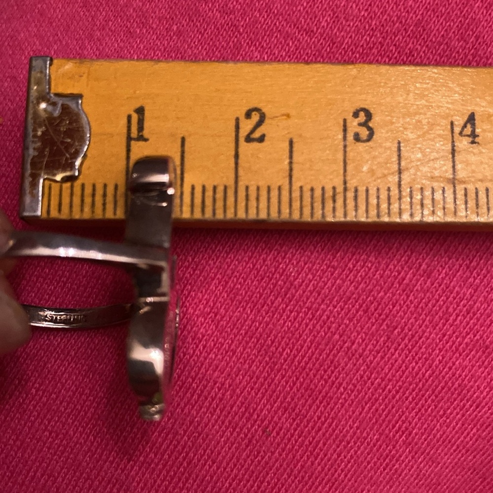 Sterling Silver Unisex Script Initial “R” Ring, S… - image 6